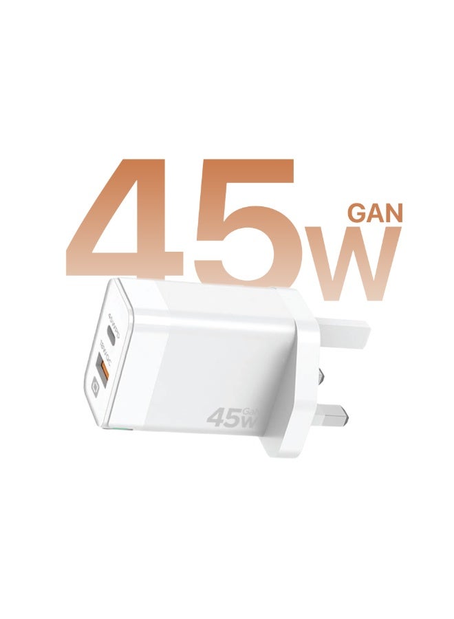 Lycka Boost +45GaN Fast Wall Charger with 45W Power Delivery and USB-C to USB-C Cable – Black - Image 2
